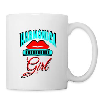 Harmonica girl pour femme harmoniciste - Mug blanc - blanc - Droite
