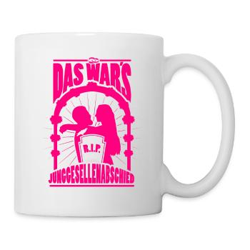 Junggesellenabschied Braut Bräutigam RIP JGA - Tasse - Weiß - Rechts