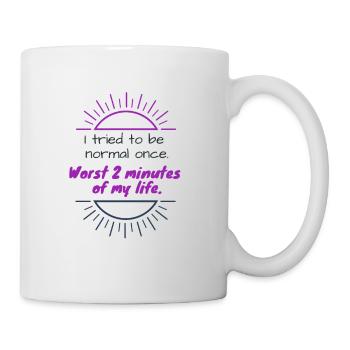I love clothes / I tried to be normal - Mug - white - Right