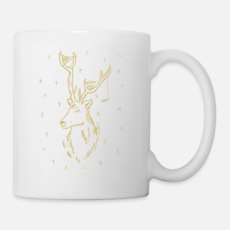 Rune Deer - Mug - white