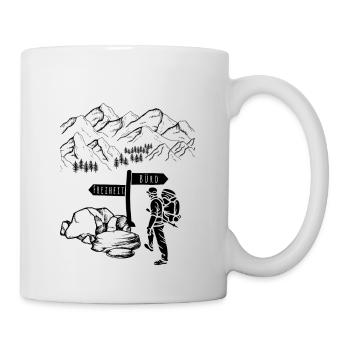 Mountaineering, hiking or office? - Mug - white - Right