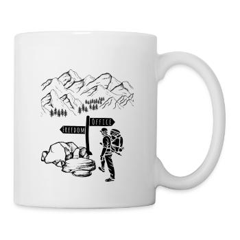 Freedom or Office - Mug - white - Right