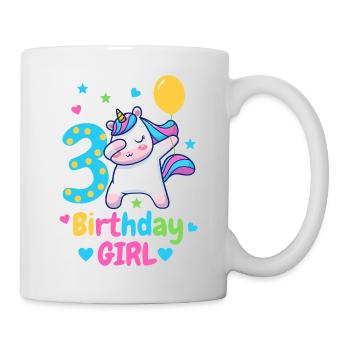 Licorne du 3ème anniversaire. - Mug blanc - blanc - Droite