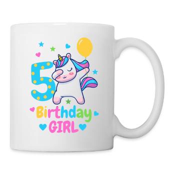 5th birthday unicorn - Mug - white - Right