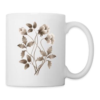 Fleur - Mug blanc - blanc - Droite