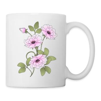 Fleur - Mug blanc - blanc - Droite