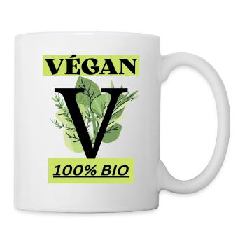 VÉGAN 100% - Mug blanc - blanc - Droite