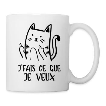 je fais ce que je veux - Mug blanc - blanc - Droite