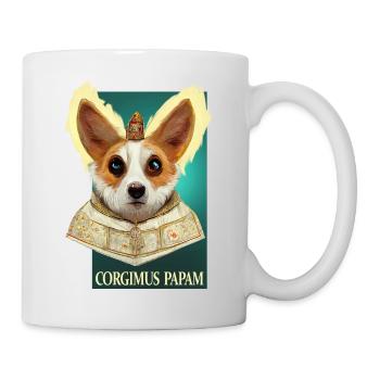 Pape Corgi - Mug blanc - blanc - Droite