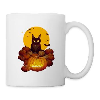 Halloween Kätzchen - Tasse - Weiß - Rechts