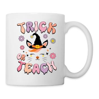 Trick oder Teach Halloween Kostüm für Frauen - Tasse - Weiß - Rechts