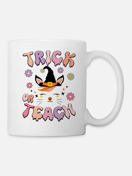 Trick Or Teach Halloween Costume For Women - Mug - white