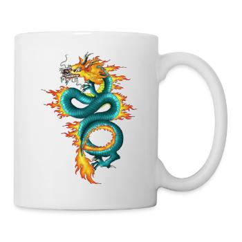 Chinese Dragon Long with Fire Scale - Mug - white - Right