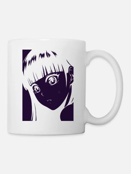shocked cute girl - Mug - white