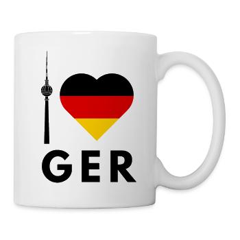 WM Fußball Deutschland Motiv für Unterstützer 2022 - Tasse - Weiß - Rechts