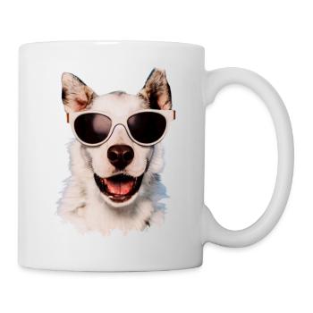 Dog with sunglasses Dog lover Dog owner - Mug - white - Right