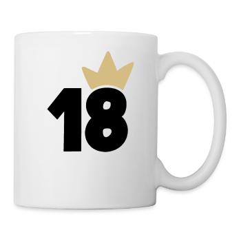 18 Krone Nummer 18 - Tasse - Weiß - Rechts