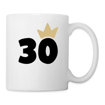 30 Krone Nummer 30 - Tasse - Weiß - Rechts