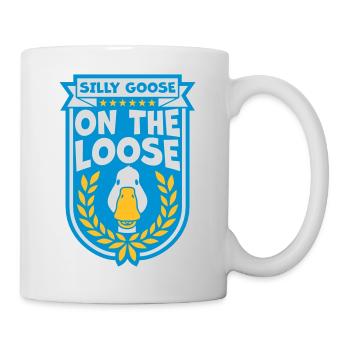 goose on the loose - Tasse - Weiß - Rechts