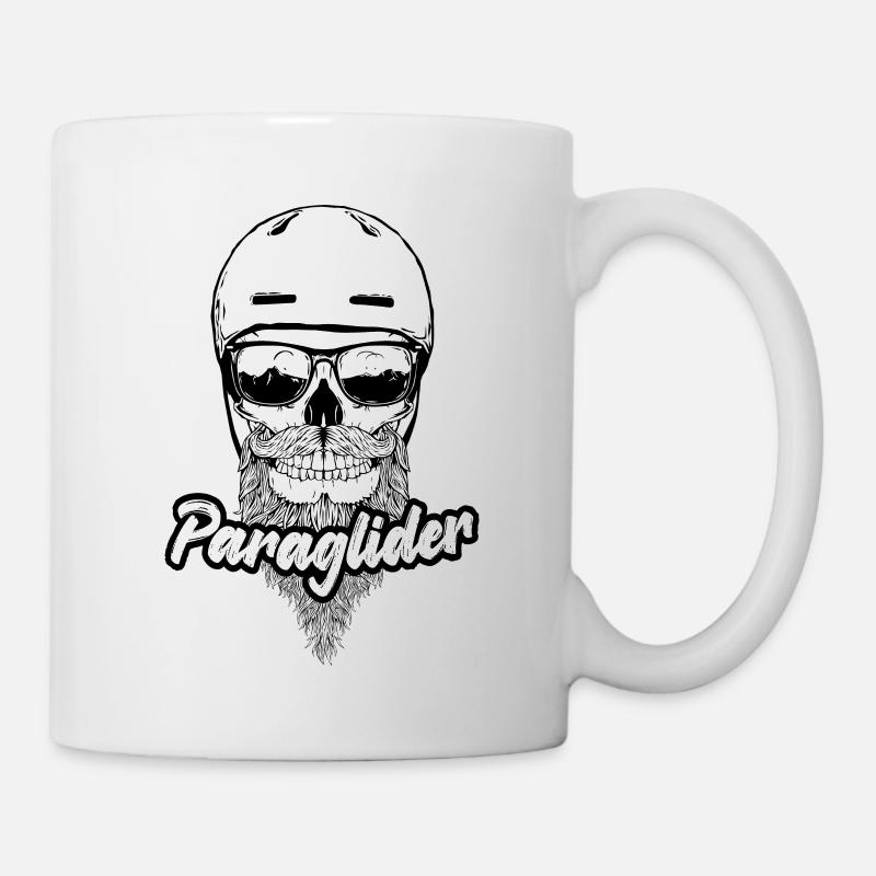 Skull Paraglider - Tasse - Weiß