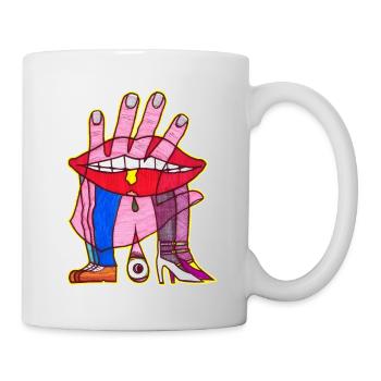 Kuss Hand - Tasse - Weiß - Rechts