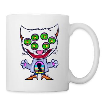 Schloss Katzen Augen - Tasse - Weiß - Rechts