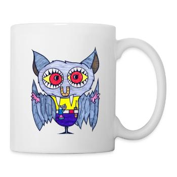 Hufeisen Fledermaus - Tasse - Weiß - Rechts