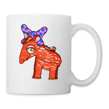 Tapir Mädchen - Tasse - Weiß - Rechts