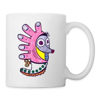 Finger Igel - Tasse - Weiß - Rechts