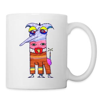 Nasen Giraffe - Tasse - Weiß - Rechts
