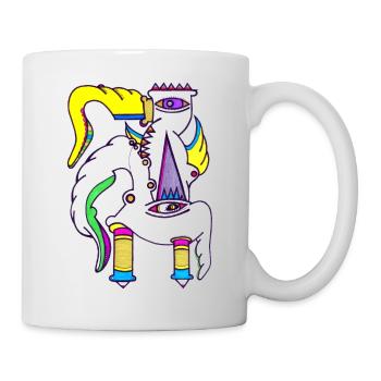 Einhorn Gockel - Tasse - Weiß - Rechts