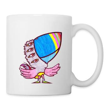 Finger Papagei - Tasse - Weiß - Rechts
