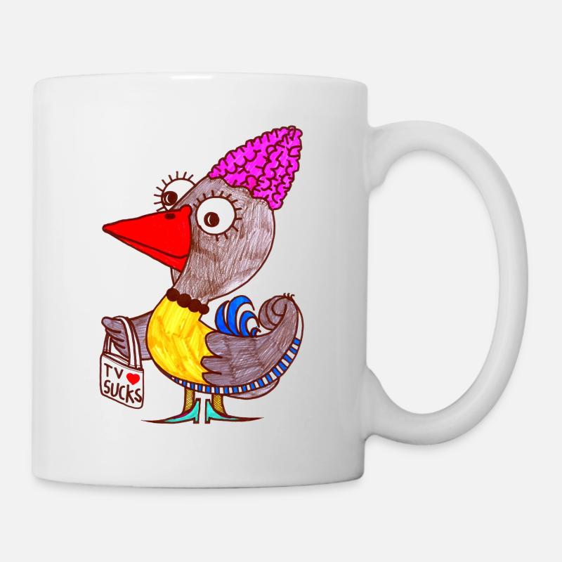 TV ist scheiße - Tasse - Weiß