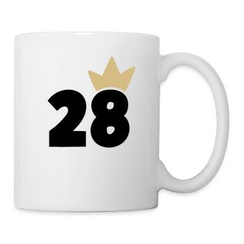28 Krone Nummer 28 - Tasse - Weiß - Rechts