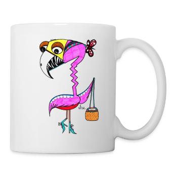 Flamingo - Tasse - Weiß - Rechts