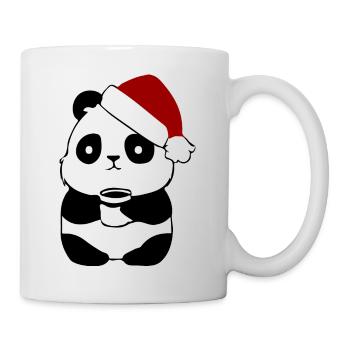 Panda Kaffee Coffee Christmas Weihnachten XMAS - Tasse - Weiß - Rechts