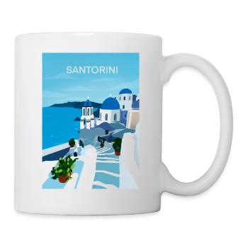 SAntorini, greece - Mug - white - Right