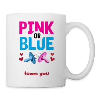 Pink or Blue Great-Grandmom Loves You Gender - Tasse - Weiß - Rechts
