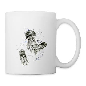 Quallen - Tasse - Weiß - Rechts