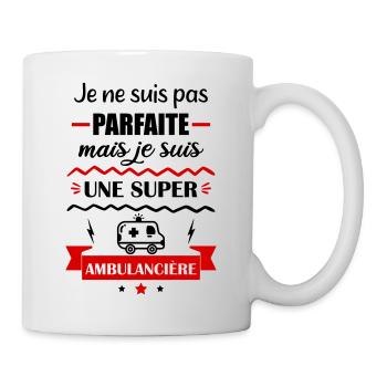 Pas parfaite ambulancière,ambulance,idée cadeau - Mug blanc - blanc - Droite