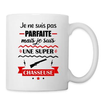 Pas parfaite chasseuse,chasse - Mug blanc - blanc - Droite