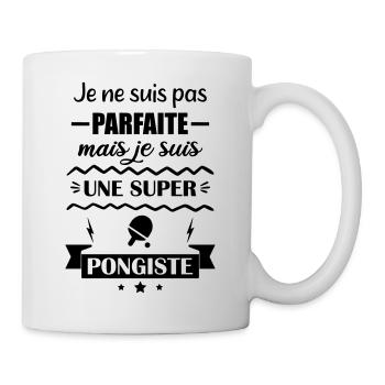 Pas parfaite pongiste, ping pong,ping-pong - Mug blanc - blanc - Droite