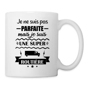 Pas parfaite routière - Mug blanc - blanc - Droite