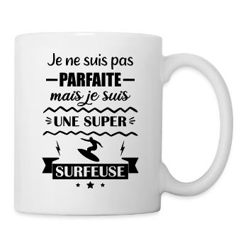 Pas parfaite surfeuse,surf - Mug blanc - blanc - Droite