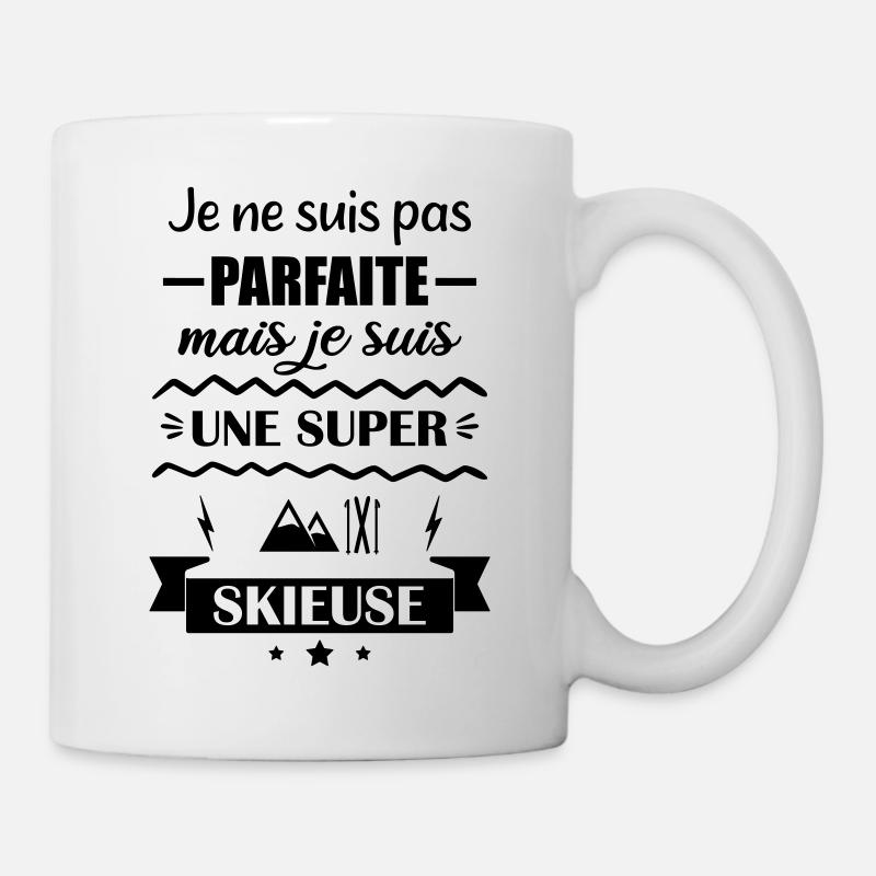 Pas parfaite skieuse,ski - Mug blanc - blanc