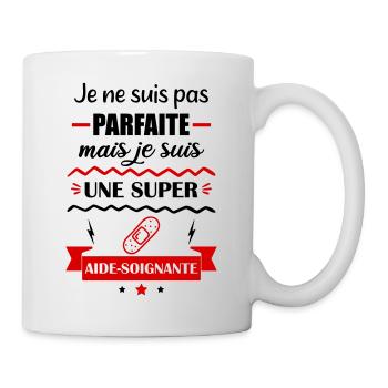 pas parfaite aide-soignante;cadeau aide soignante - Mug blanc - blanc - Droite