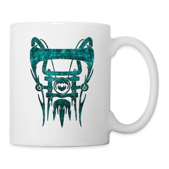 Balade Moto Vélo cyclomoteur motocross équitation motard - Mug blanc - blanc - Droite