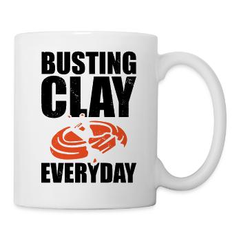 Clay pigeon shooting - Mug - white - Right