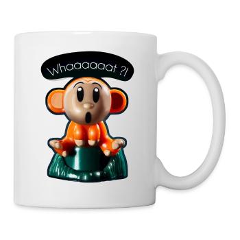 Waaaaaas Äffchen - Tasse - Weiß - Rechts