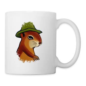 Écureuil Halloween mignon drôle animal automne 1 - Mug blanc - blanc - Droite